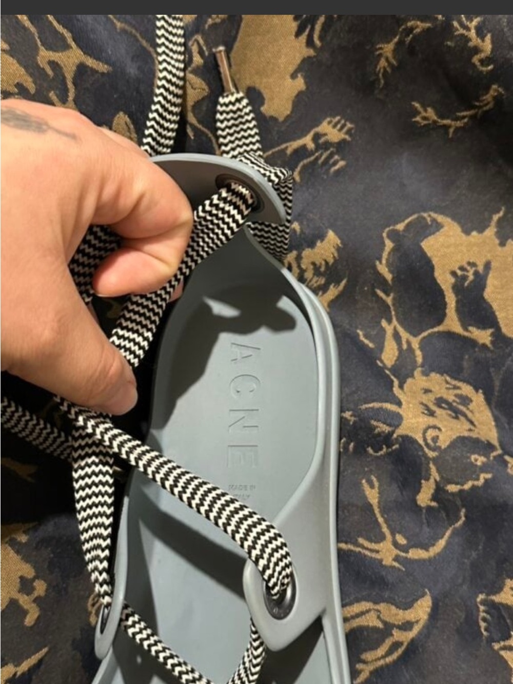 Acne studios Blue Lace-Up Women's Sport Sandals - Picture 4 of 4